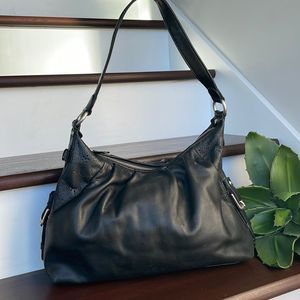 Genuine leather shoulder bag handbag purse like new